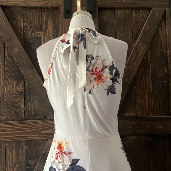 Summer Maxi Hawaiian Beach Halter Neck Formal Long Fall Wedding Guest Dresses - Picture 8 of 13